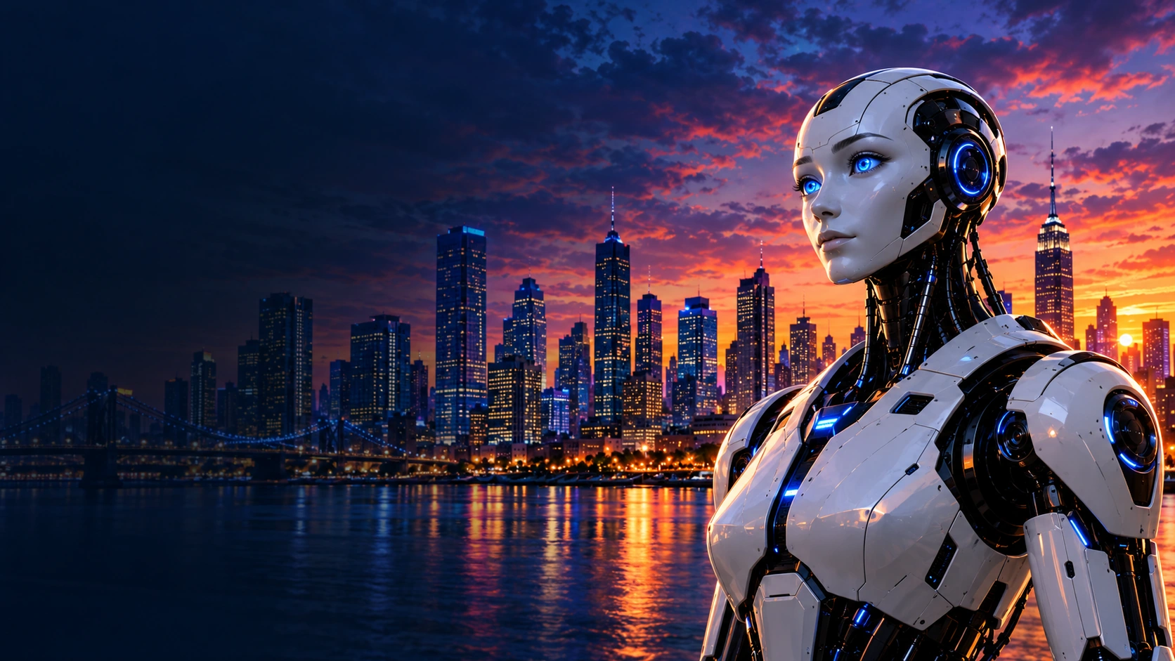 Detailed concept illustration of a humanoid android; proposed architecture, no operating robot